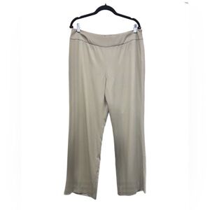 ESCADA Pants Women’s Size 44 Tan New Wool High Rise Wide Leg Flat Front Trousers